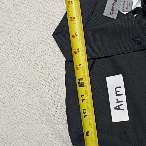 NWT Carhartt Black 103105 Women Rugged Pro Relaxed Canvas Short Sleeve Size Lg - Picture 9 of 11